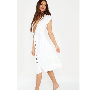 White/Cream Midi Dress Sz UK8